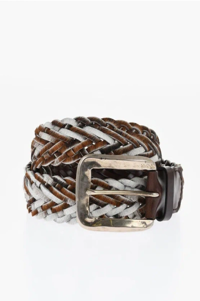 Dsquared2 Braided Ponyskin Belt 40mm