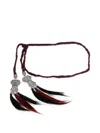 Dsquared2 Maroon Braided Adjustable Belt In Multi