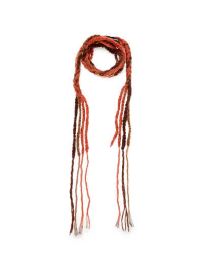 Dsquared2 Braided-design Scarf In Orange