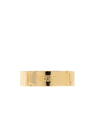 Dsquared2 Brand Letter Bracelet In Yellow