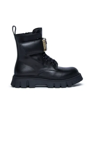 DSQUARED2 BRANDED LEATHER BOOTS