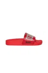 Dsquared2 Branded Slide Slippers In Red
