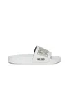 Dsquared2 Branded Slide Slippers In White
