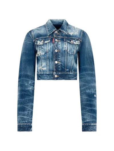Dsquared2 Brando Classic Dean Jean Jacket In Multi