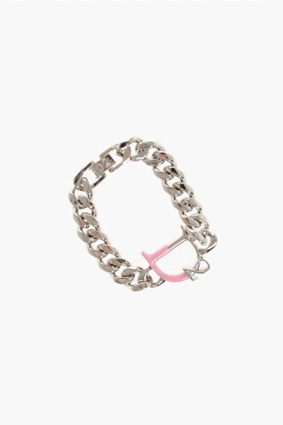 Dsquared2 Brass D2 Statement Bracelet With Enamelled Detail