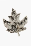 Dsquared2 Brass Leaf Brooch In Silver