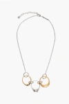 Dsquared2 Brass Necklace With Ring Charms Embellished With Zirconias