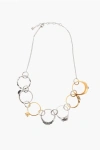 Dsquared2 Brass Necklace With Ring Charms Embellished With Zirconias Grösse Unica