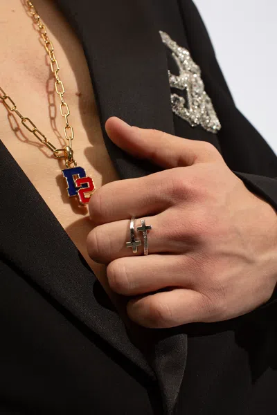 Dsquared2 Brass Ring In Silver