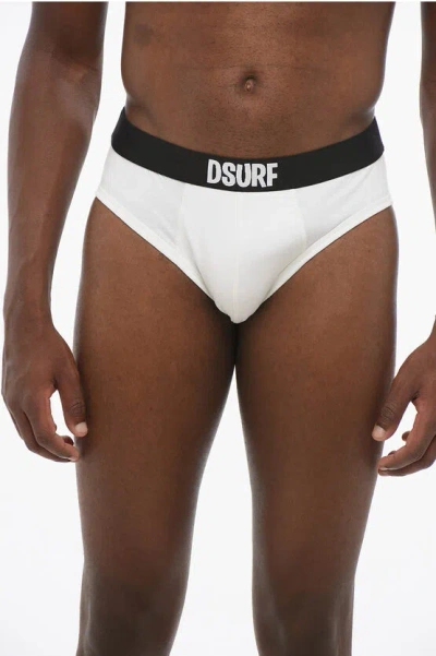 Dsquared2 Briefs Dsurf With Logo Band In White