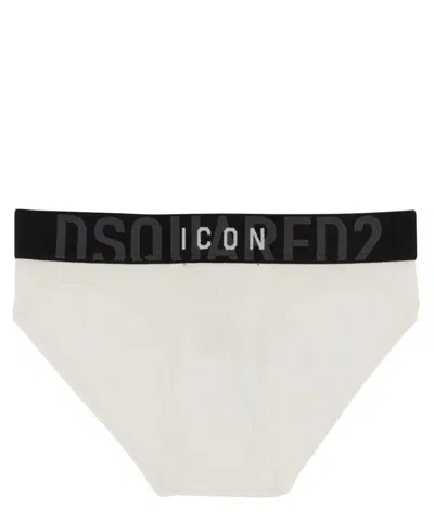 Dsquared2 Briefs With Logo In White