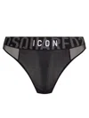 Dsquared2 Icon Mesh-panel Thong In Black