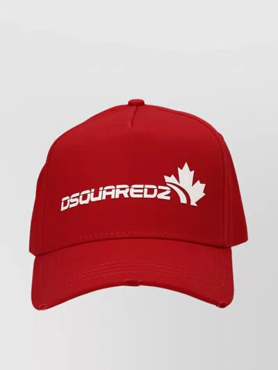 Dsquared2 Logo-embroidered Baseball Cap In Red