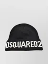 Dsquared2 Brim Folded Ribbed Texture Hats In Black