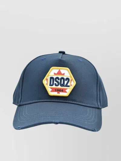 Dsquared2 Brimmed Hats With Curved Brim In Blue