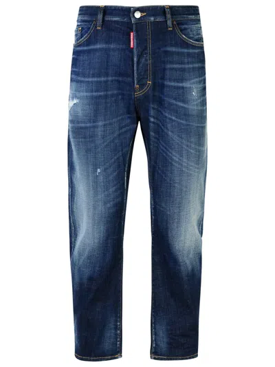 DSQUARED2 DSQUARED2 'BRO' BLUE COTTON JEANS