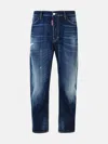 Dsquared2 Gradient Wash Denim Trousers With Distressed Detailing In Blue