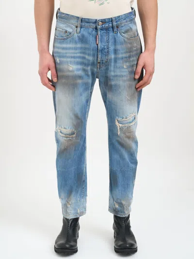 Dsquared2 Bro Denim Trousers In Blue