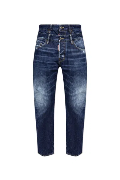 Dsquared2 Bro Distressed Jeans In Blue