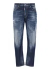 Dsquared2 Blue Cotton Blend Jeans In Blue