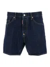 Dsquared2 Bro Buttoned Denim Shorts In Blue
