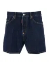 Dsquared2 Bro Buttoned Denim Shorts In Blue