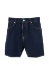 Dsquared2 Bro Buttoned Denim Shorts In Blue