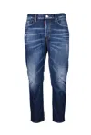 Dsquared2 Blue Cotton Blend Jeans In Blue