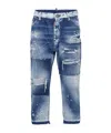 Shop Dsquared2 Broken And Water-washed Jeans In Blue