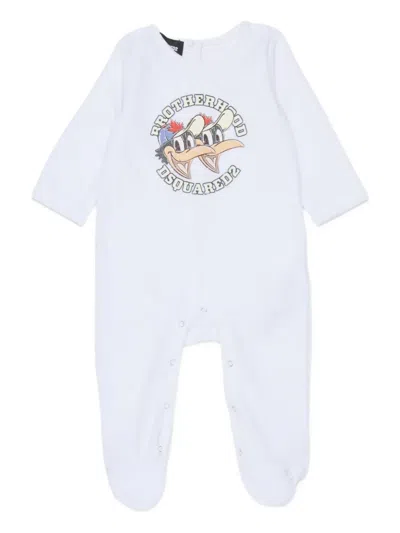Dsquared2 Brotherhood Babygrow In White