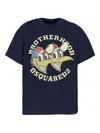 Dsquared2 Brotherhood Duck Graphic T-shirt In Blue