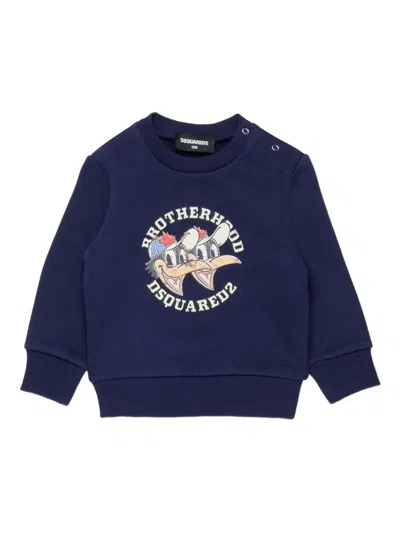 Dsquared2 Babies' Brotherhood Sweatshirt In Blue