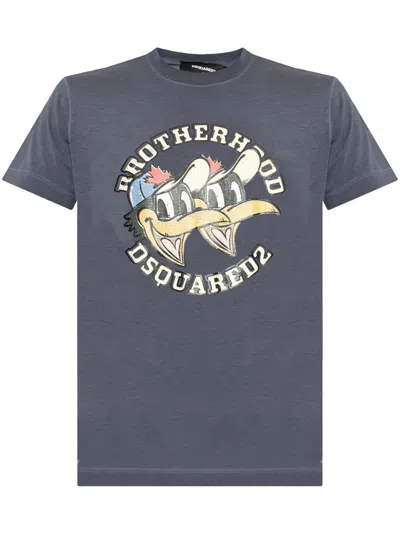Dsquared2 Brotherhood T-shirt In Blue
