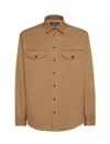 Dsquared2 Chest-pockets Button-up Shirt In Brown