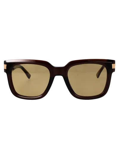 Dsquared2 Brown Acetate Sunglasses In White