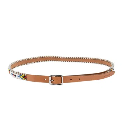 Dsquared2 Brown Beads Embellished Belt