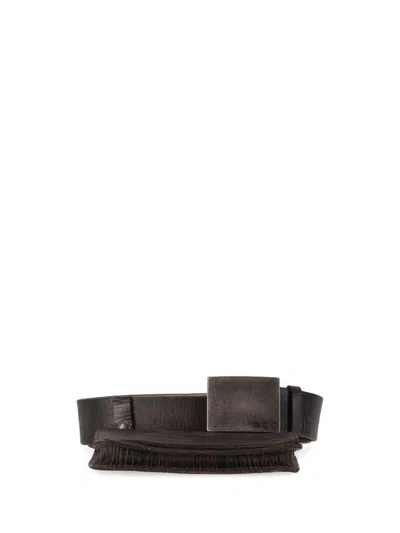 DSQUARED2 BROWN BUCKLE TEXTURED BELT