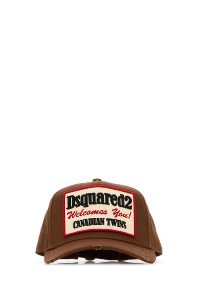 Dsquared2 Brown Cotton Baseball Cap