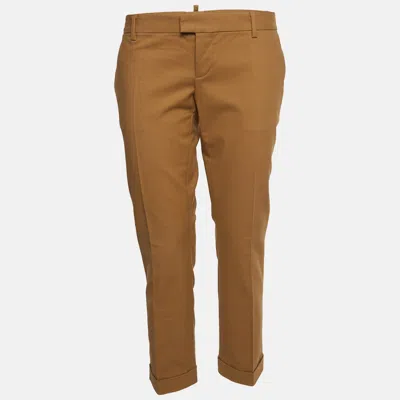 Dsquared2 Brown Cotton Formal Trousers