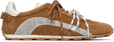 Dsquared2 Suede Sneakers Maple Leaf Detail Rubber Sole In Multi