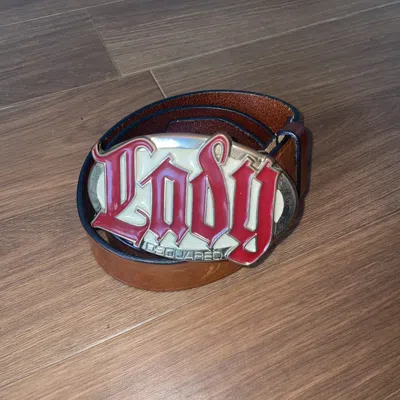 Pre-owned Dsquared2 Brown Leather Lady Buckle Belt