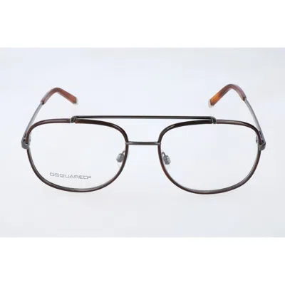 Dsquared2 Brown Metal Glasses (frames) In Black