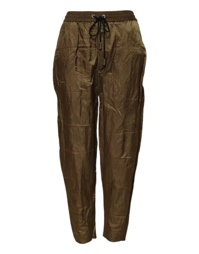 Dsquared2 Brown Mid Waisted Women Sweatpants Pants