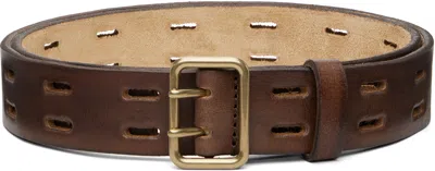 Dsquared2 Brown Perforated Leather Belt