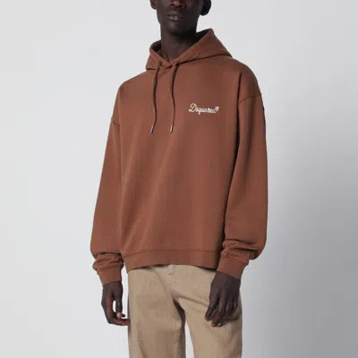 Dsquared2 Brown Relaxed-fit Sweatshirt With Logo Men