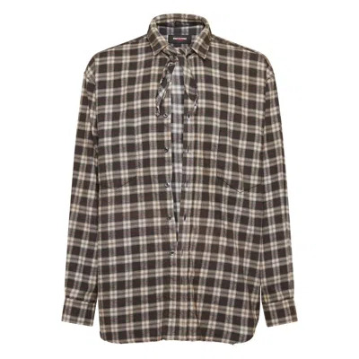 Dsquared2 Checked Shirt In Brown