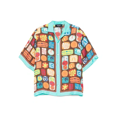 Dsquared2 Brown Shirts Men In Multi
