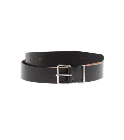 Dsquared2 Brown Solid Formal Belt In Black