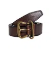 Dsquared2 Brown Solid Formal Belt In Burgundy