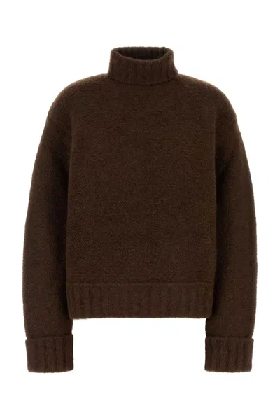 DSQUARED2 DSQUARED2 BROWN STRETCH ALPACA BLEND SWEATER